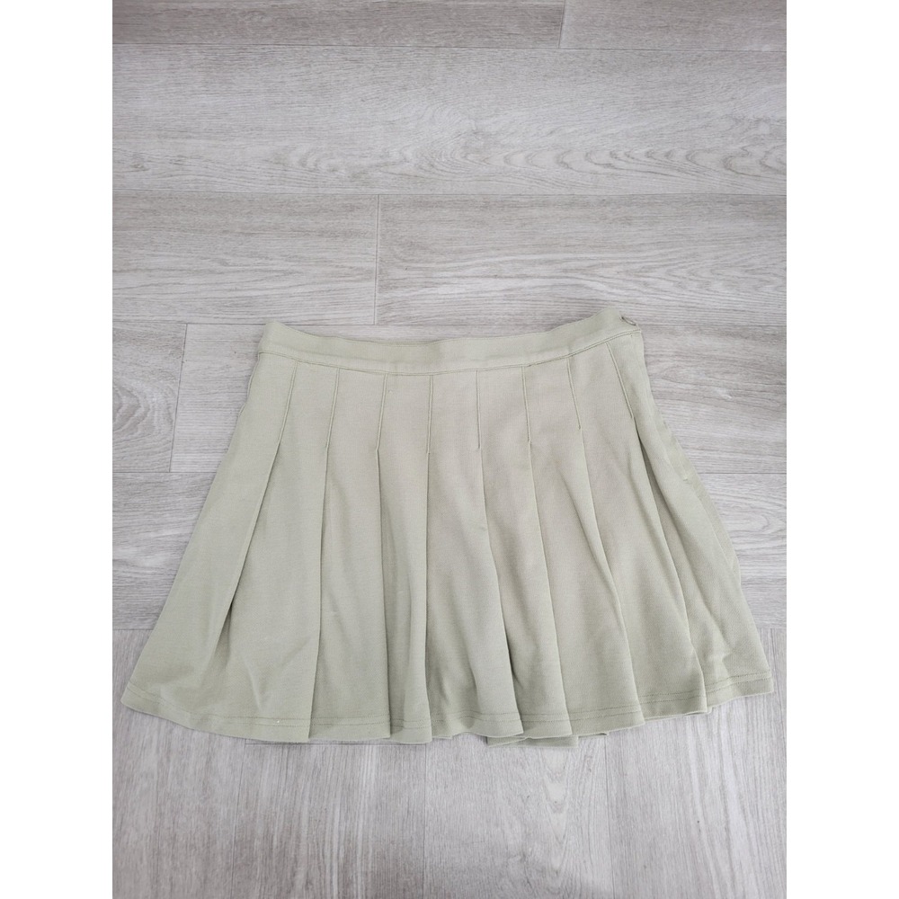 Mod Ref Pleated‎ Mini Skirt Women's Size Large Green Casual A-Line